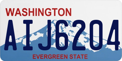 WA license plate AIJ6204
