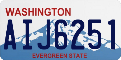 WA license plate AIJ6251