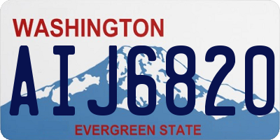 WA license plate AIJ6820