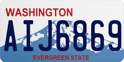 WA license plate AIJ6869