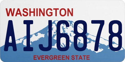 WA license plate AIJ6878