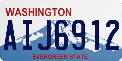 WA license plate AIJ6912
