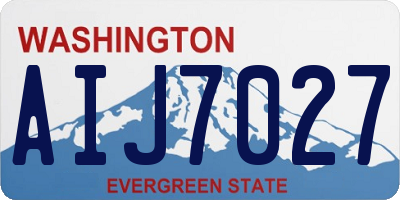 WA license plate AIJ7027