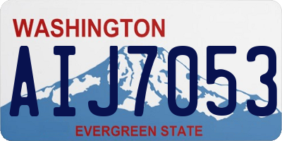 WA license plate AIJ7053