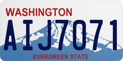 WA license plate AIJ7071