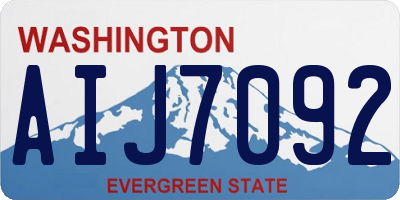 WA license plate AIJ7092