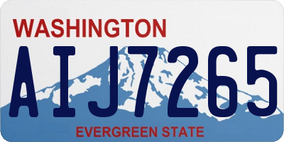 WA license plate AIJ7265