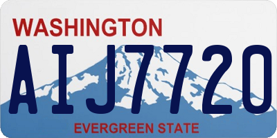 WA license plate AIJ7720
