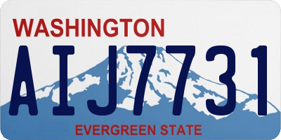 WA license plate AIJ7731
