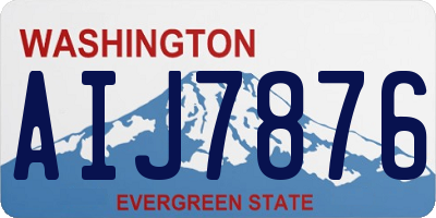 WA license plate AIJ7876