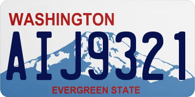WA license plate AIJ9321