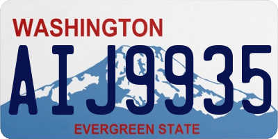 WA license plate AIJ9935