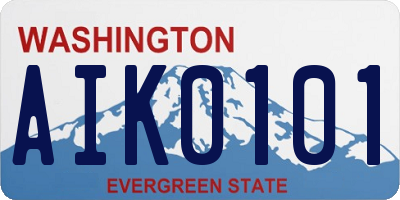 WA license plate AIK0101