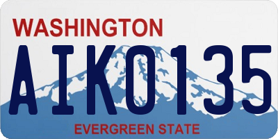 WA license plate AIK0135