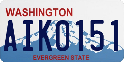 WA license plate AIK0151