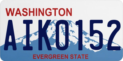 WA license plate AIK0152