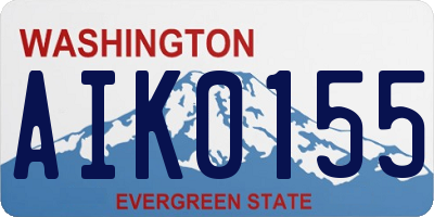 WA license plate AIK0155