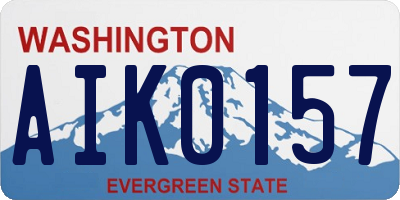 WA license plate AIK0157