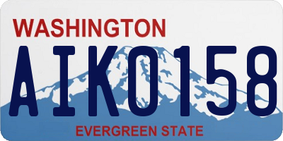 WA license plate AIK0158