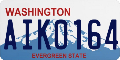 WA license plate AIK0164