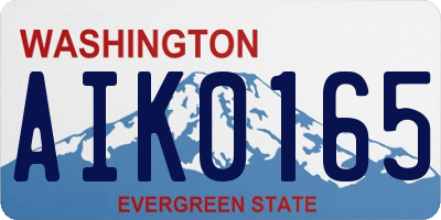 WA license plate AIK0165
