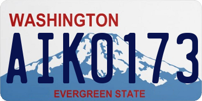 WA license plate AIK0173