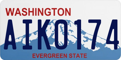 WA license plate AIK0174