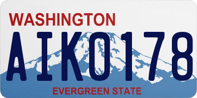 WA license plate AIK0178