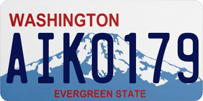 WA license plate AIK0179