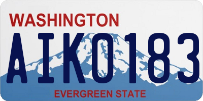 WA license plate AIK0183