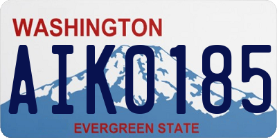 WA license plate AIK0185