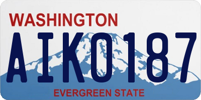 WA license plate AIK0187