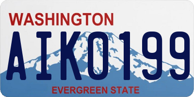 WA license plate AIK0199