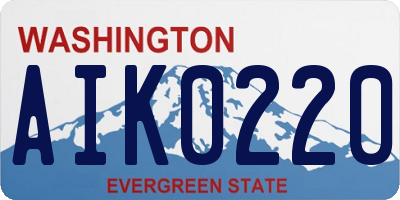WA license plate AIK0220