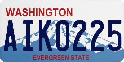 WA license plate AIK0225