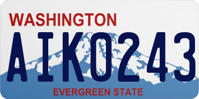 WA license plate AIK0243