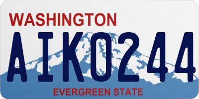 WA license plate AIK0244