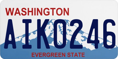 WA license plate AIK0246
