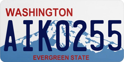 WA license plate AIK0255