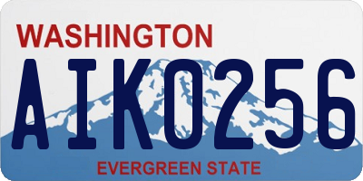 WA license plate AIK0256