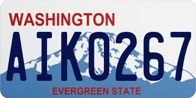 WA license plate AIK0267