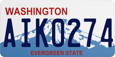 WA license plate AIK0274