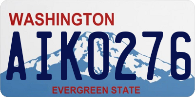 WA license plate AIK0276