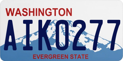 WA license plate AIK0277