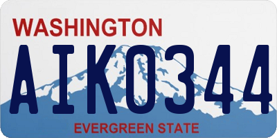 WA license plate AIK0344