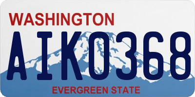 WA license plate AIK0368