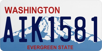 WA license plate AIK1581
