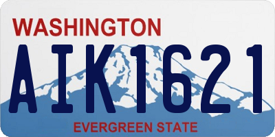 WA license plate AIK1621