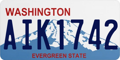 WA license plate AIK1742
