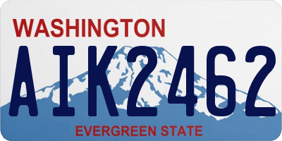 WA license plate AIK2462